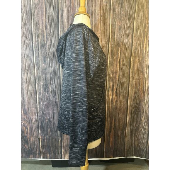 90 Degree by Reflex Women’s size L Full Zip Hoodie Heather Gray Thumb holes - Picture 2 of 10